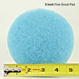 5 inch Diameter Blue Fine Scrub Pad