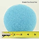 5 inch Diameter Blue Fine Scrub Pad