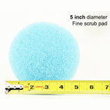 5 inch Diameter Blue Fine Scrub Pad