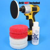 4inch Red and White Scrub Pads with Driver and Bring it On Cleaner