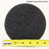 6 inch Diameter Black Coarse Scrub Pad