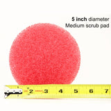 5 inch Diameter Red Medium Scrub Pad