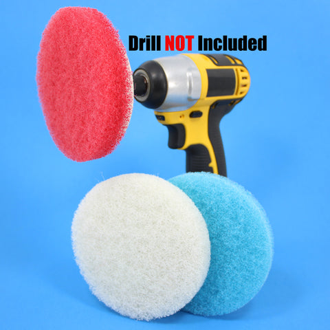 Bathroom Cleaning Power Scrubber Scouring Pad Kit (part number