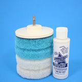 4inch Blue and White Scrub Pads with Driver and Bring it On Cleaner