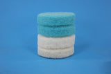4 inch Blue and White Replacement Scrub Pad Refills (part number Refills-4in-Blu-Wh)