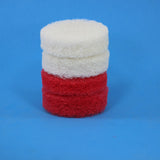 3 inch Red and White Replacement Scrub Pad Refills (part number Refills-3in-Red-Wh)