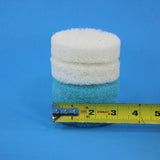 3 inch Blue and White Replacement Scrub Pad Refills (part number Refills-3in-Blu-Wh)