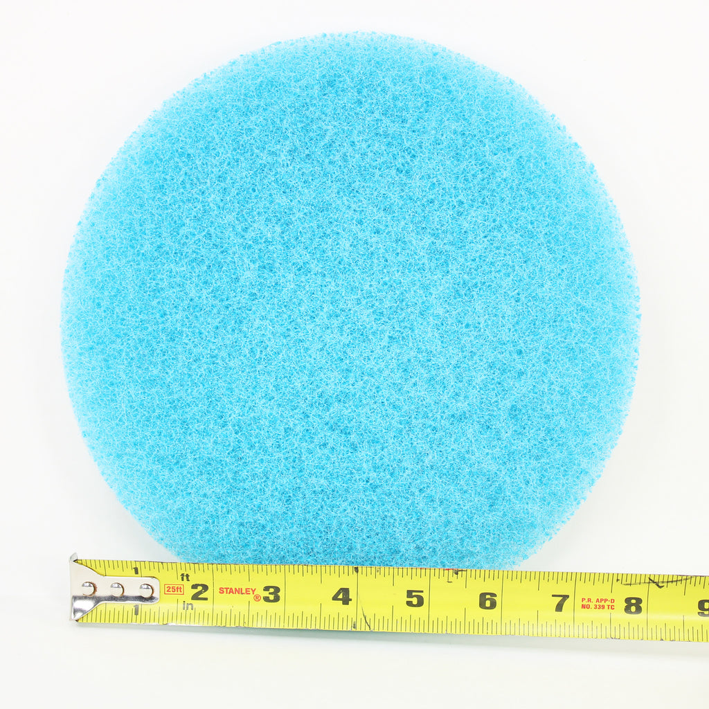 8 Inch Diameter Blue Medium Replacement Mild Scrub Pad