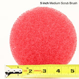 5 inch Diameter Red Medium Scrub Pad